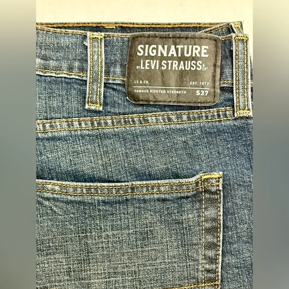Levi’s Signature S37 Slim Straight Jeans Men’s 40x30 Medium Wash Stretch Denim